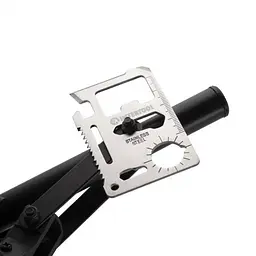 Мультитул картка 11 в 1 Intertool HT-0589, з відкривачкою, ножем, викруткою, лінійкою та ключами - мініатюра 5