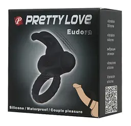 Насадка з вібрацією Pretty Love Eudora Penis Ring Black Baile BI-026219 87679 - мініатюра 2