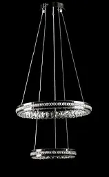 Підвісна світлодіодна люстра Splendid Ray L50503J/480+320/2 LED, 2 кільця, пульт, димер, 80 W - мініатюра 2