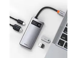 Перехідник Usb-хаб Baseus Type-C Metal Gleam Series 4-in-1 CAHub-CY0G - мініатюра 2