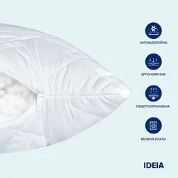 Подушка Ideia Standart Plus з блискавкою, антиалергенна 50х70 см (8-31090) - мініатюра 5