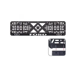 Рамка номера Ford клямка 3D напис Хромований / Гнучкий морозостійкий пластик - мініатюра 2