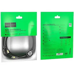 Патч-корд Hoco US07 General Cat 6 U/UTP Pure Copper Flat Network Cable 3m Black (780690) [149273] - мініатюра 6