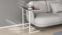 Столик Террі Ferrum-decor 650x440x330 Білий метал ДСП Венге Магія 16 мм (FRD-105314)