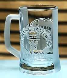 Пивний келих 660 мл Манчестер Юнайтед FC Manchester з гравіюванням подарунок для фаната футбольний кухоль Роналдо - мініатюра 3