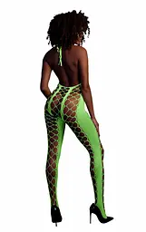 Бодістокінг Ouch! Bodystocking With Halterneck Green, XS/XL - мініатюра 3