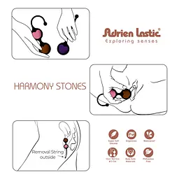 Вагінальні кульки Adrien Lastic Harmony Stones, діаметр 3 см, 2 тримачі Adrien Lastic SX1272 100789 - мініатюра 5