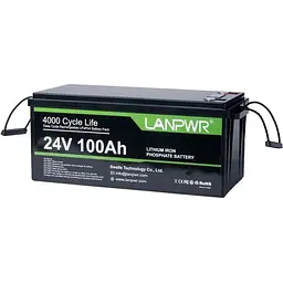 Акумулятор LanPWR LiFePO4 24V 25.6V/100Ah/2560Wh [LANPWR-24-100] [125502]