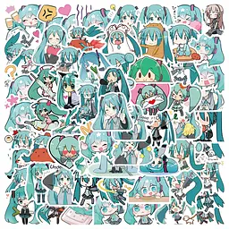 Стікерпак Хацуне Міку Набір наклейок GeekLand Hatsune Miku 60 штук - мініатюра 3
