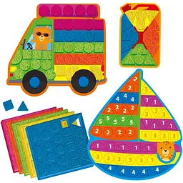 Набір для творчості Vladi Toys Транспорт з плюшевою мозаїкою (VT4511-19) - мініатюра 2