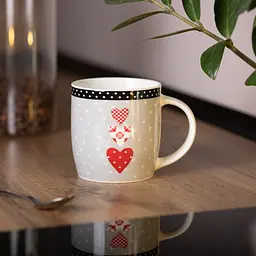 Чашка порцелянова I love you 400 мл, сірий з червоним Liling Rongxiang Ceramic RX-N240147R - мініатюра 9