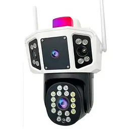 Вулична поворотна камера відеоспостереження 2 об'єктива WiFi 3MP FullHD YC101 IP