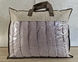 Плед-покривало Koloco Королівський шарпей смужка 7 см 210х230 ліловий євро - мініатюра 4