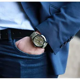 Водостійкий механічний годинник Ochstin Military silver - мініатюра 6