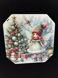 Подарункова коробка квадратна (ХДФ) 19x19x10 см. №31
