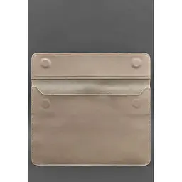Шкіряний чохол-конверт BlankNote на магнітах для MacBook 16 дюймів Світло-бежевий - мініатюра 3