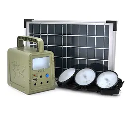 Переносний ліхтар з сонячною панеллю BRAZZERS BRPFCF42 Solar Panel 18W, LiFePO4 42Wh, 3x6W Led лампи 3м, ліхтар 9W