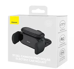 Автомобільний тримач холдер Baseus Steel Cannon pro Solar Electric Car Mount SUGP010001 Black - мініатюра 10