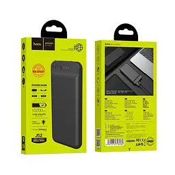 Зовнішній акумулятор Hoco J52 New Joy 10000 mAh акб чорний портативний - мініатюра 3