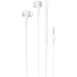 Провідні навушники Hoco M66 Passion in-line control eaphones with mic Hi-Res, 3.5mm, 1.2m, white