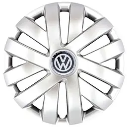 Ковпак колеса з емблемою Volkswagen SKS216 R14 сірий з логотипом на вибір 4 шт