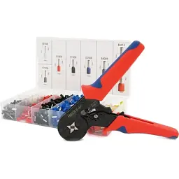 Затискач для клем Voltronic HCS8 6-4A, Red + набір кабельних наконечників (HCS8 6-4A+VE800)