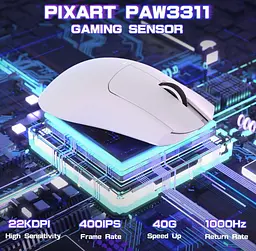 Мишка ігрова бездротова Attack Shark X11se WHITE - мініатюра 6