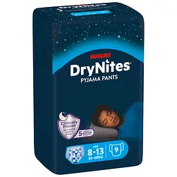 Підгузки-трусики Huggies DryNites Pyjama Pants для хлопчиків (30-48 кг) 9 шт. - мініатюра 2