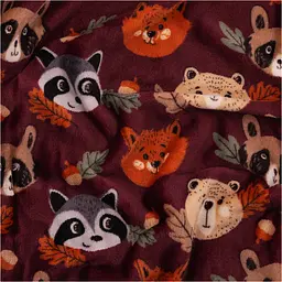 Плед Ardesto Autumn Flannel 160х200 см лісові тваринки коричневий (ART0149PB) - мініатюра 4
