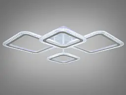 Стельова LED-люстра з димером та кольоровим підсвічуванням Diasha 2406/2+2WH LED 3color - мініатюра 3