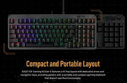 Клавiатура Asus TUF Gaming K3 Gen II Opti-Mech RGB 97key Switches ABS Black (90MP0390-BKMA00)_promo - мініатюра 4