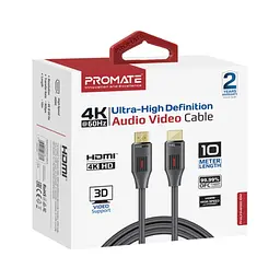 Кабель мультимедійний HDMI to HDMI 10.0m v2.0 black Promate (prolink4k60-10m) - мініатюра 2