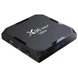 ТБ-приставка Mini PC - X96 Max Plus Ultra Amlogic S905x4, 4Gb, 64Gb, Wi-Fi 2.4G+5G+100 Lan, USB3.0, Mali-G31, HDMI, Display