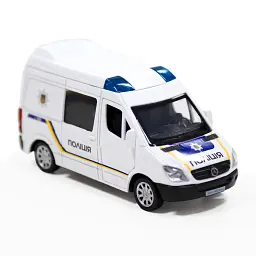 Автомодель TechnoDrive метал 11, 5х4, 8х5, 5 см Поліція - мініатюра 10