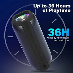 Портативний Bluetooth-динамік Ykall, Bluetooth-динамік потужністю 20 Вт зі світлодіодним підсвічуванням - мініатюра 4