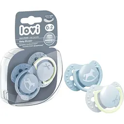 Пустушка силіконова динамічна LOVI Baby Shower Boy 0-2 місяців 2 шт. (22/900boy) - мініатюра 2