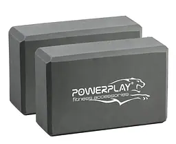 Блоки для йоги PowerPlay 4006 Yoga Brick EVA 2 шт Сірі (PP_4006_Grey_2in)