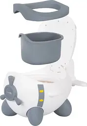 Дитячий горщик FreeON Plane, white - grey - мініатюра 2