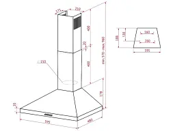 Витяжка Perfelli K 6210 WH 700 LED - мініатюра 11