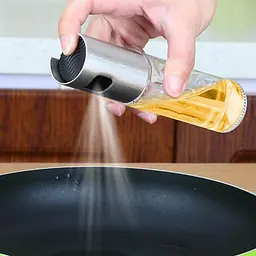 Розпилювач диспенсер для олії оцту та соусів спрей дозатор 100 мл UKC OIL BOTTLE сріблястий - мініатюра 2