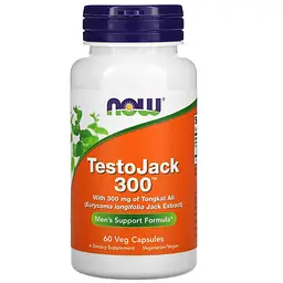 Стимулятор тестостерону Testo Jack 300, 60 вегакапсул NOW fit0012899