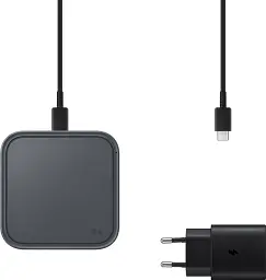 БЗП Samsung 15W Wireless Charger Pad with TA (EP-P2400TBEGEU) Grey UA