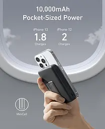 Акумулятор зовнішній - портативна батарея Anker 633 Magnetic 10000mAh 20W (A1641011) чорний - мініатюра 7