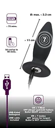 Анальна пробка - Black Velvets Rechargeable Plug Small - мініатюра 7