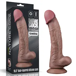 Фалоімітатор Baile Nature Cock 26.6 см тілесний - мініатюра 2