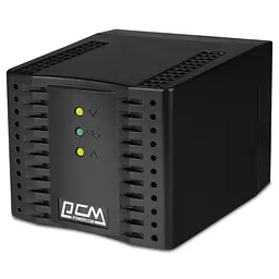 Стабілізатор напруги Powercom TCA-3000 Black, 3000VA, 1500W, входное напряжение 220V+/-20%, 1 розетка (Schuk 1500 Вт (TCA-3K0A-6GG-2261)