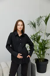 Сорочка для вагітних та годуючих Geneva Lullababe розмір L-XL (46-48) Чорний - мініатюра 4