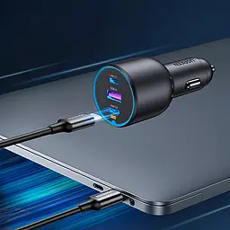 Зарядний пристрій Ugreen 3 × USB 130 Вт (2 × USB-C+USB-A) QC3.0 (EC705) (35025) - мініатюра 4