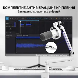 Мікрофон Fifine White динамічний USB/XLR (T688W) - мініатюра 10