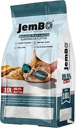 Бентонітовий наповнювач для котів Jembo 10 л Аромат Апельсин